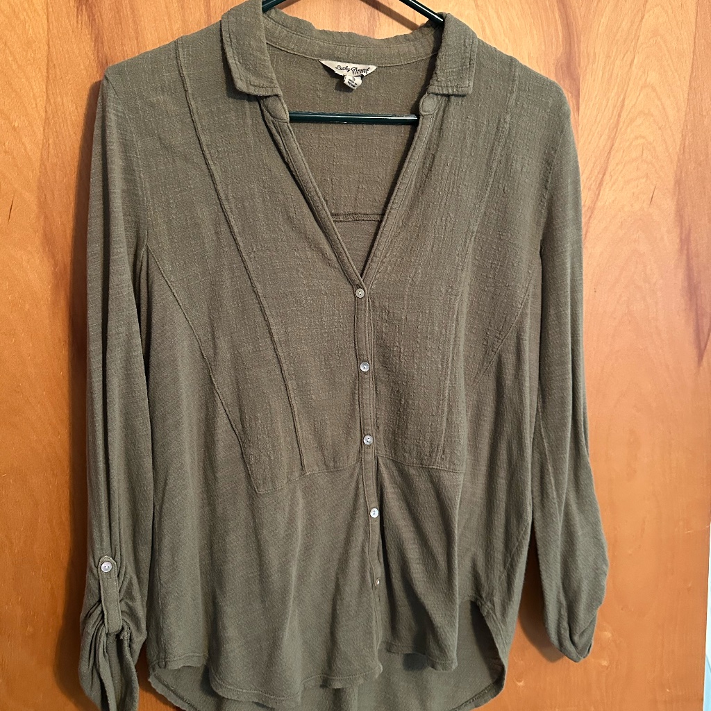 Lucky Brand Army Green Top